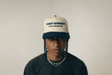 Classic Logo Cap: Cream & Navy