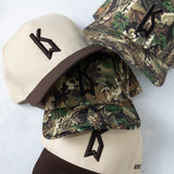 Classic Logo Cap: Cream & Brown